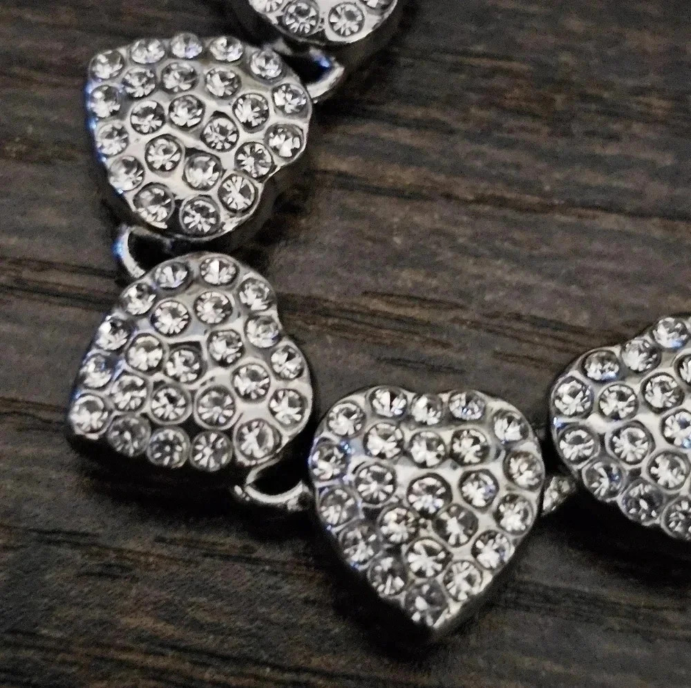 Faux Diamond Heart Bracelet